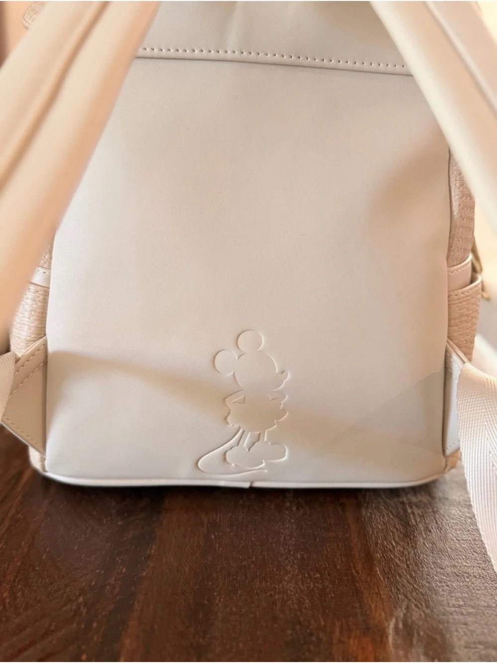 Disney Loungefly Woven Texture Backpack with Mickey Ears
